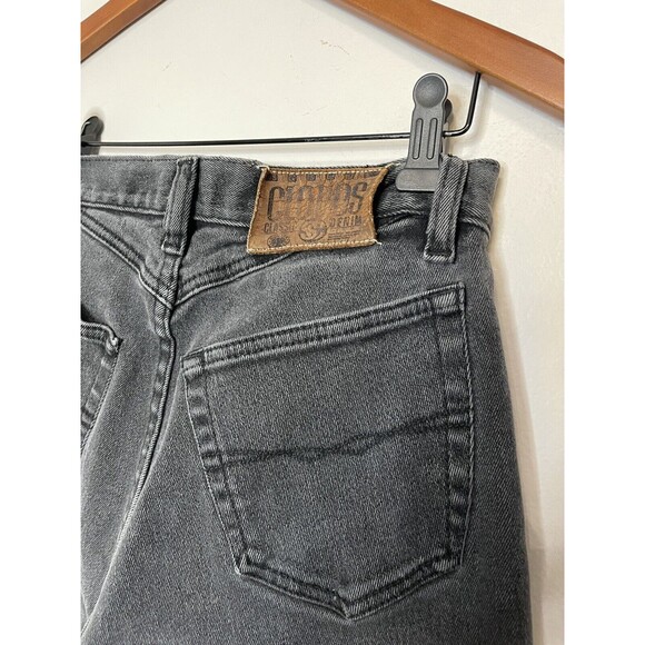 Silver Clouds Jeans Women's 27x31 Black Denim Jeans Hi Rise Straight UK vintage - Picture 8 of 12